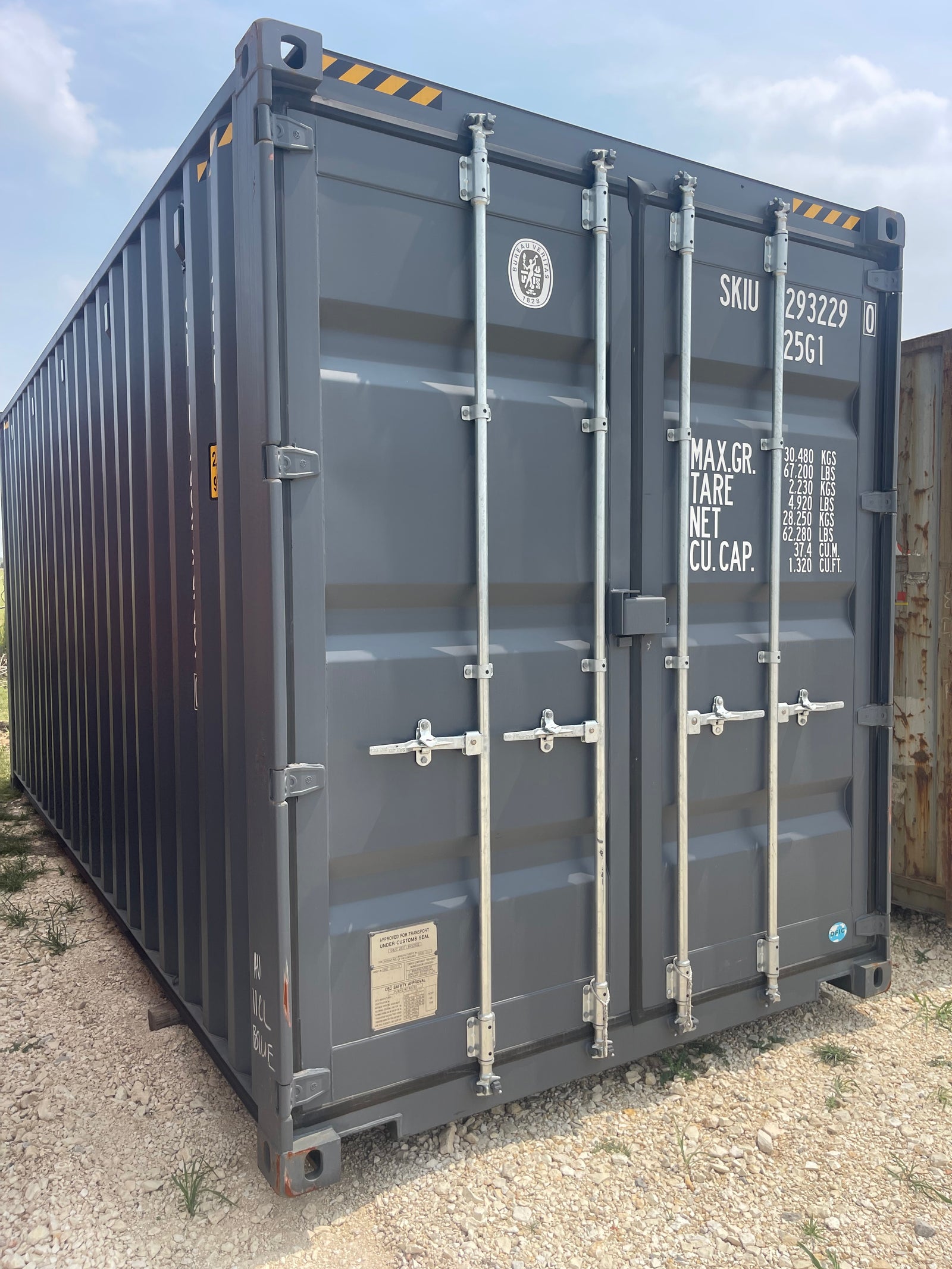 20' High Cube New One Trip Container — Gray Unit