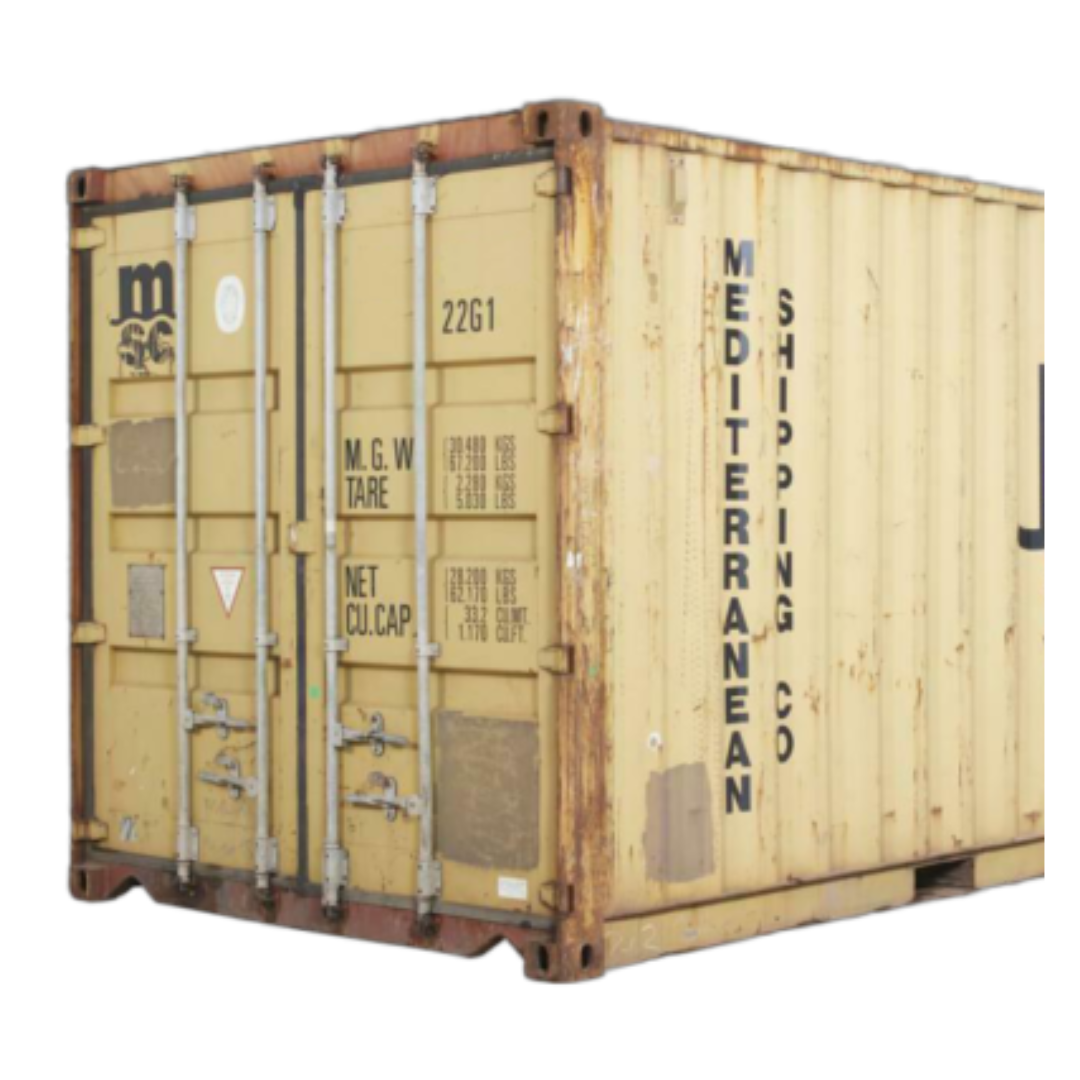 20' Standard Wind & Water Tight Container — Red Unit