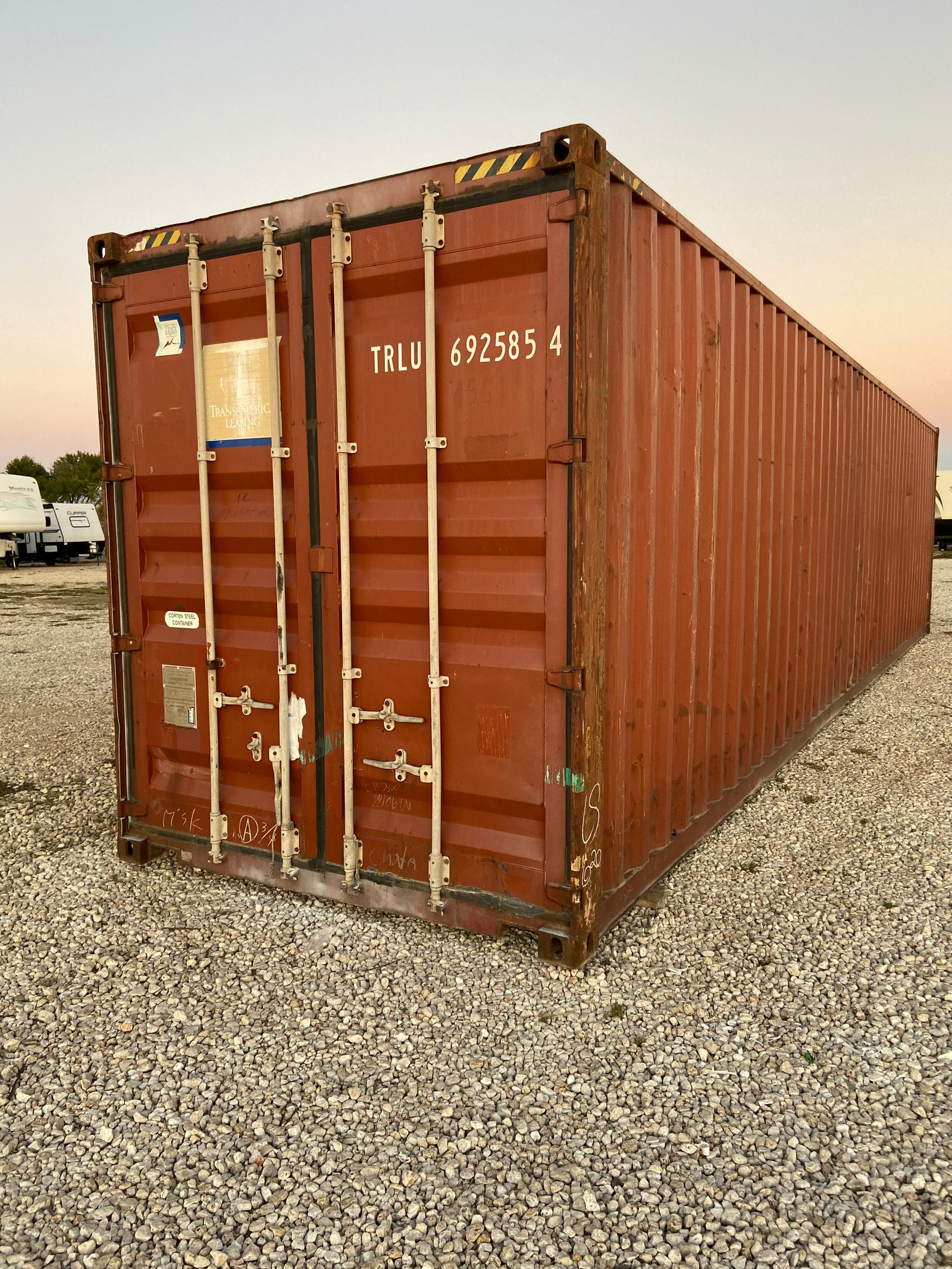 40' High Cube Cargo Worthy Container — Red Unit